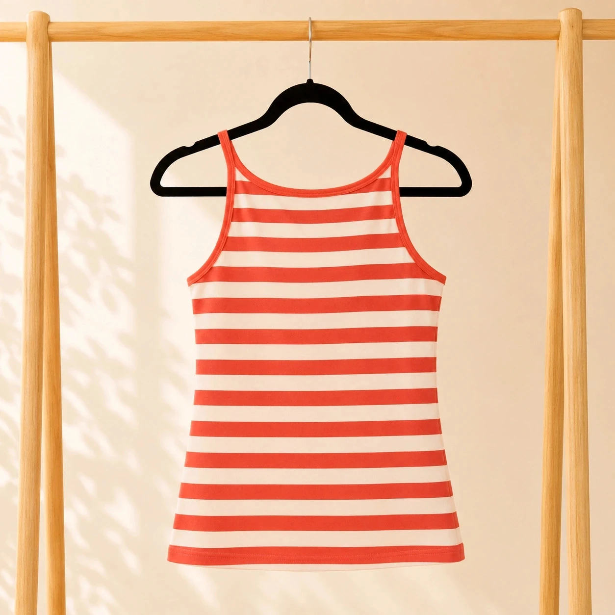 Débardeur H&M rayé corail et blanc – Taille M – Marinière – photo 2